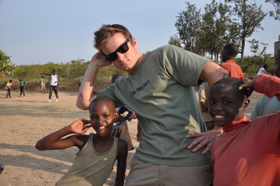 Volunteer Drew Falk on our 2013 Yoga Volunteer Trip to Rwanda